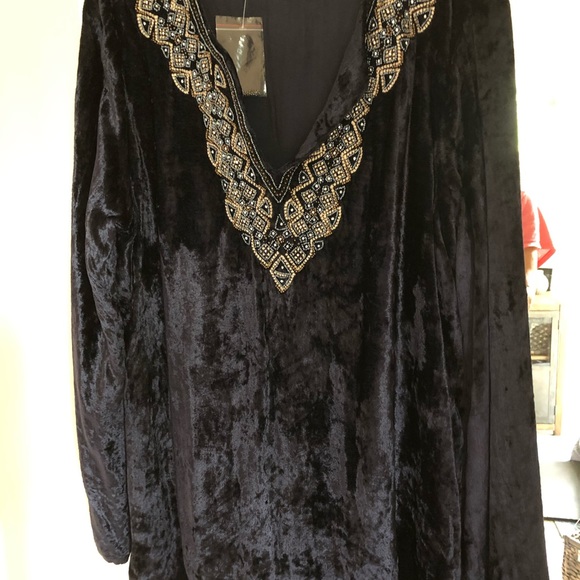 Soft Surroundings blue velvet tunic - Picture 14 of 16